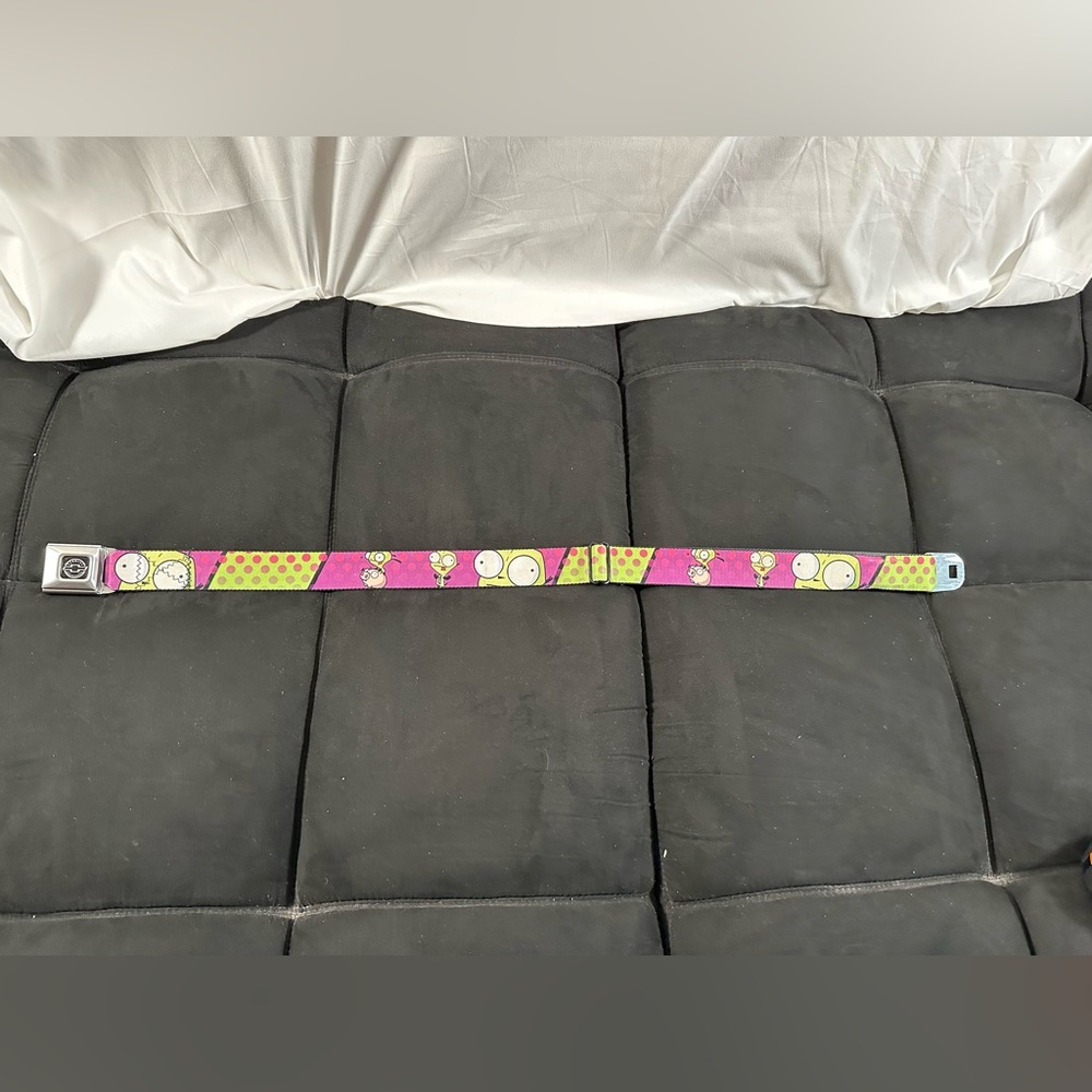 Rare Buckle Down Invader Zim GIR Chevrolet Seatbelt Adjustable Belt Made In USA